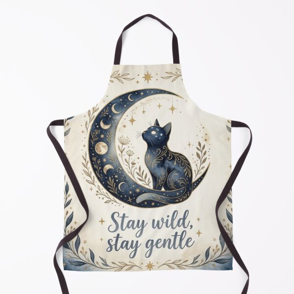 Item preview, Celestial Cat and Moon With Inspirational Quote designed and sold by DreamyBrushArt.