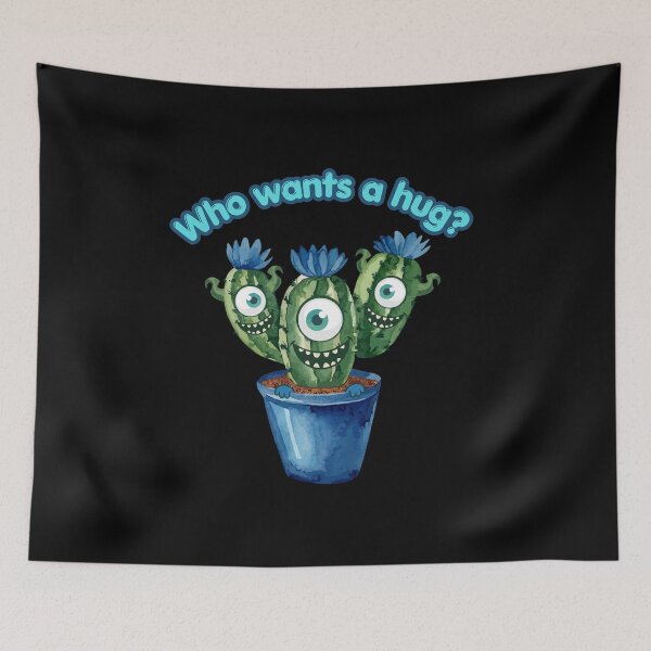 Item preview, Who Wants a Hug? Funny Cute Monster Cactus Shirt | Kawaii Plant Lover Gift designed and sold by emiliacreations.