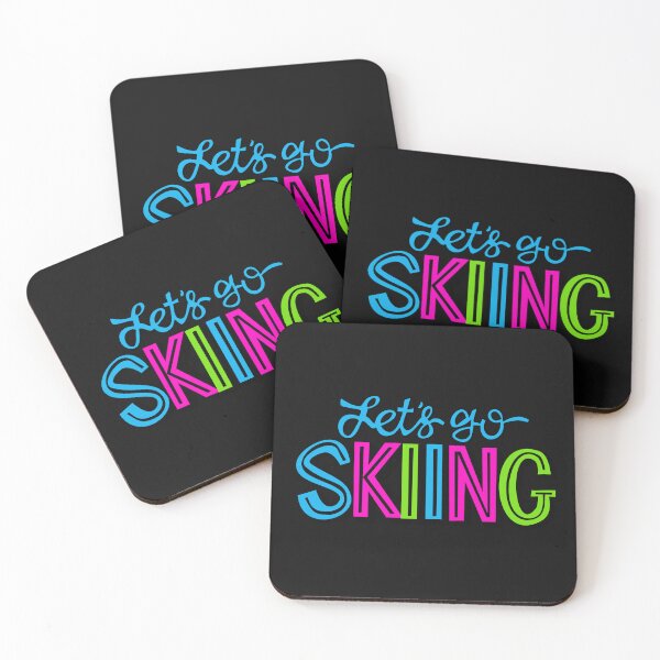 Item preview, Let's Go Skiing Neon designed and sold by Mountain Flower.