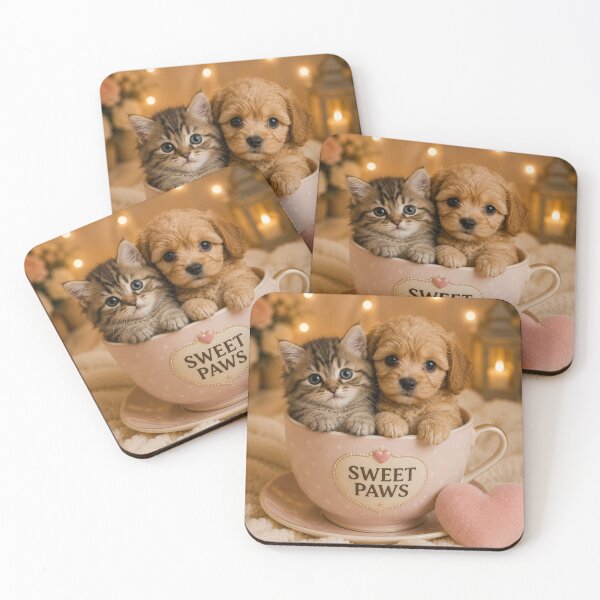 Item preview, Sweet Paws Puppy and Kitten Friends designed and sold by BagFactoryUK.