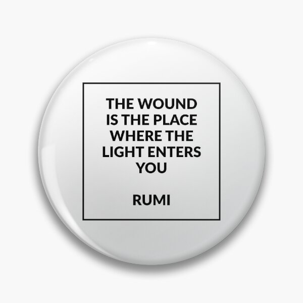 Artikelvorschau, Die Wunde ist der Ort, an dem das Licht in dich eindringt – zitiert Rumi entworfen und verkauft von Inspirationmotivation.