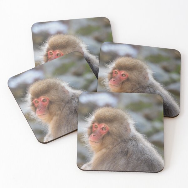 Item preview, Japanese Macaque Snow Monkey Portrait  designed and sold by happynaturalist.