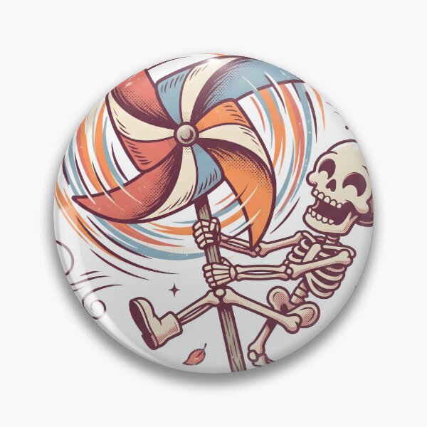 Item preview, Skeleton Holding Giant Spinning Pinwheel Wind Toy designed and sold by MisteryDesigner.