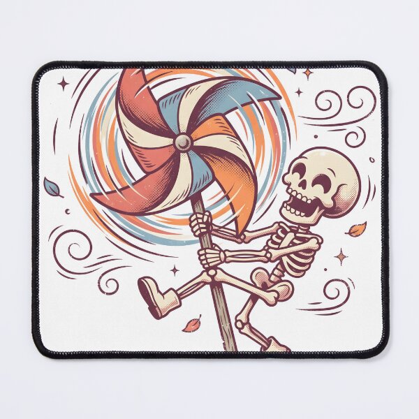 Item preview, Skeleton Holding Giant Spinning Pinwheel Wind Toy designed and sold by MisteryDesigner.