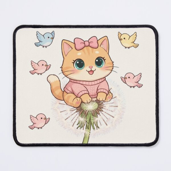 Item preview, Cute Kitten on Dandelion Bloom designed and sold by Moody Vibes Studio.
