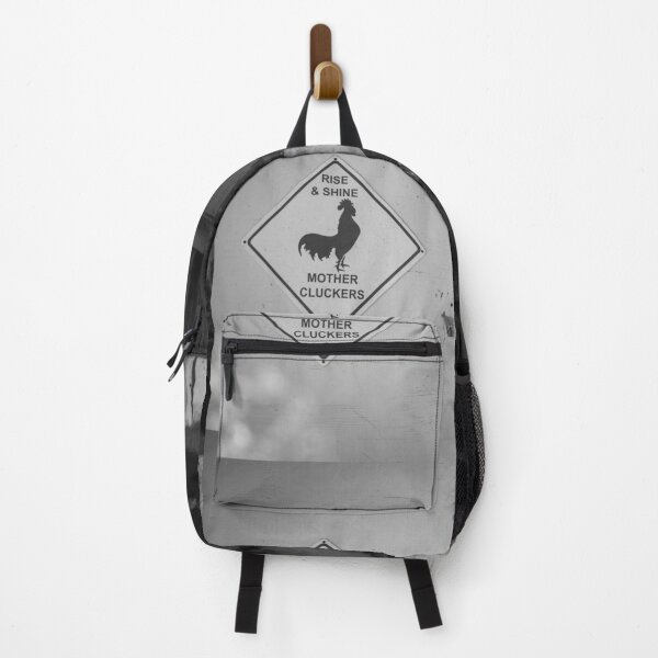 Item preview, Rise and shine mother cluckers funny chicken farm animals black and white photograph designed and sold by Astrid Arkhangelsky.