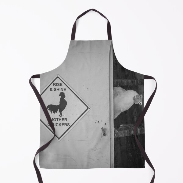 Item preview, Rise and shine mother cluckers funny chicken farm animals black and white photograph designed and sold by Astrid Arkhangelsky.