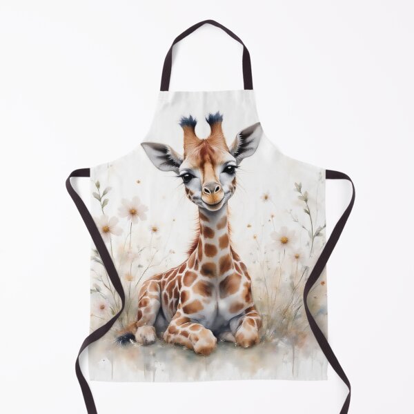 Artikelvorschau, Aquarell-Giraffenbaby-Leinwandbild – Verspielte Kinderzimmerdekoration entworfen und verkauft von CodellCreations.