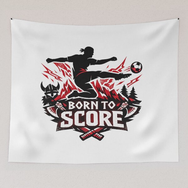 Item preview, Born to Score | Nordic Football Warrior Graphic designed and sold by ustylelab.
