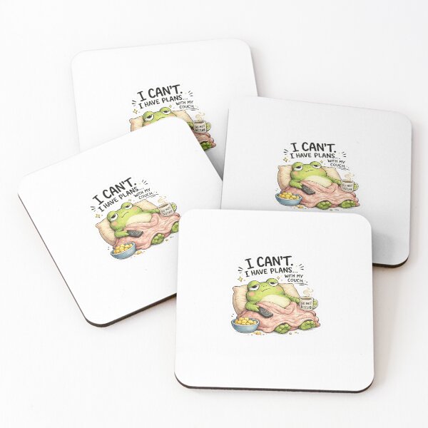 Item preview, Funny Frog Sticker | I Can’t, I Have Plans With My Couch designed and sold by Doodle ⭐⭐⭐⭐⭐.