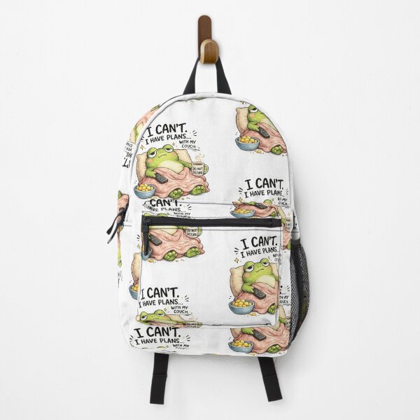 Item preview, Funny Frog Sticker | I Can’t, I Have Plans With My Couch designed and sold by Doodle ⭐⭐⭐⭐⭐.