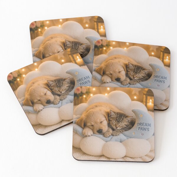 Item preview, Dream Paws Sleeping Puppy and Kitten Friends designed and sold by BagFactoryUK.