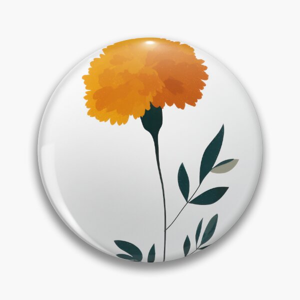 Item preview, October Birth Flower, Marigold Minimal Wall Art designed and sold by MarkedArtPrints.