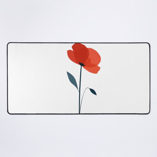 Item preview, August Birth Flower, Poppy Minimal Wall Art designed and sold by MarkedArtPrints.
