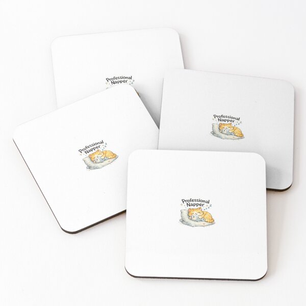Item preview, Professional Napper Cat Sticker | Cute Sleeping Orange Cat Meme designed and sold by Doodle ⭐⭐⭐⭐⭐.