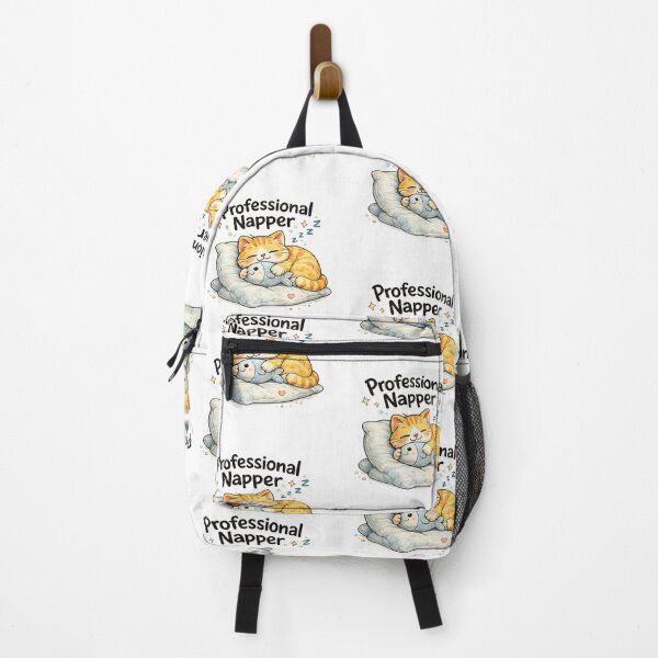 Item preview, Professional Napper Cat Sticker | Cute Sleeping Orange Cat Meme designed and sold by Doodle ⭐⭐⭐⭐⭐.