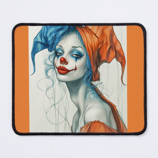 Item preview, Azure and Amber Clown Portrait designed and sold by Verademacedoart.