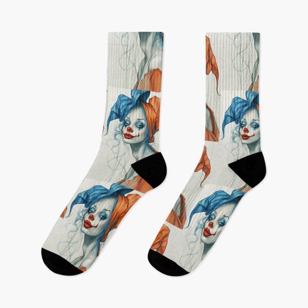 Item preview, Azure and Amber Clown Portrait designed and sold by Verademacedoart.