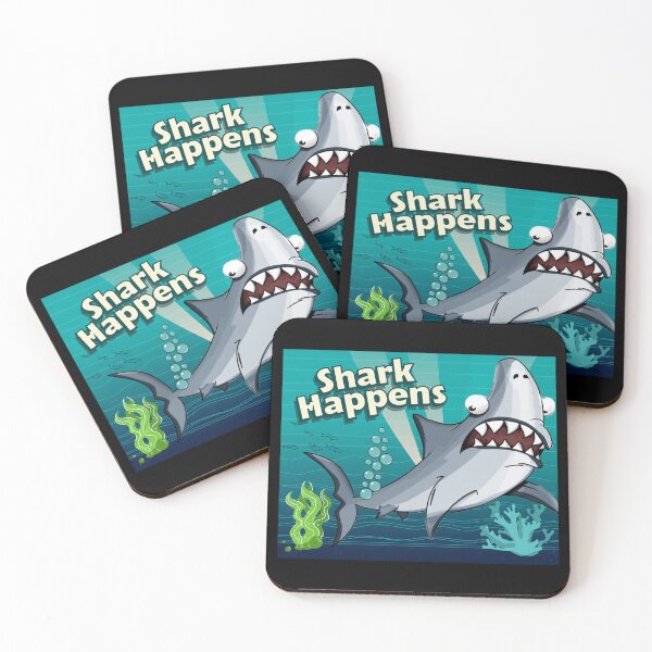 Item preview, Shark Happens | Funny Shirt | Ocean Beach Vacation | Shark Lover Gift designed and sold by emiliacreations.