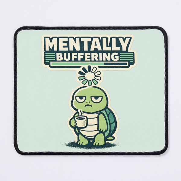 Item preview, Mentally Buffering Turtle Shirt, Funny Overthinking Quote Tee, Social Battery Low Shirt, Cute Turtle Graphic, Introvert Humor Gift, Mental Health Tee designed and sold by  MAD's Recreation Studio.