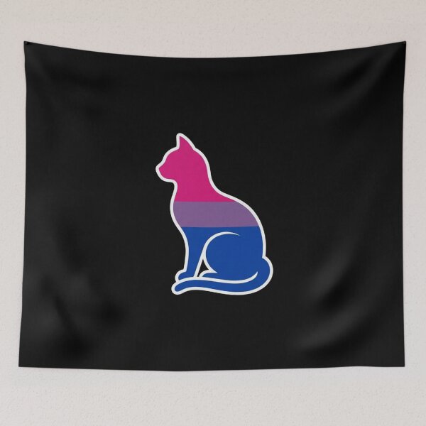 Item preview, Bisexual Pride Cat Sitting Silhouette designed and sold by Owcomm.