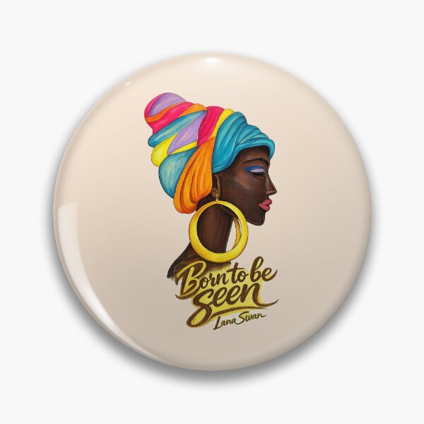 Item preview, BORN TO BE SEEN | African Woman Art Print | Peach Collection by Lana Swan designed and sold by Baroness Swan.