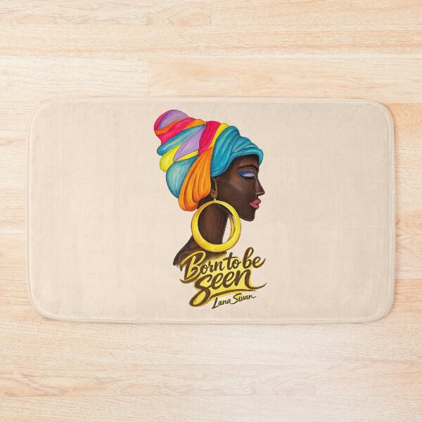 Item preview, BORN TO BE SEEN | African Woman Art Print | Peach Collection by Lana Swan designed and sold by Baroness Swan.