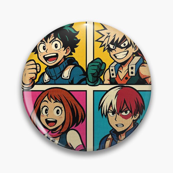 Item preview, Manga - Stylized Shonen Heroes, Dynamic Pop Art Collage designed and sold by AnimeShin.
