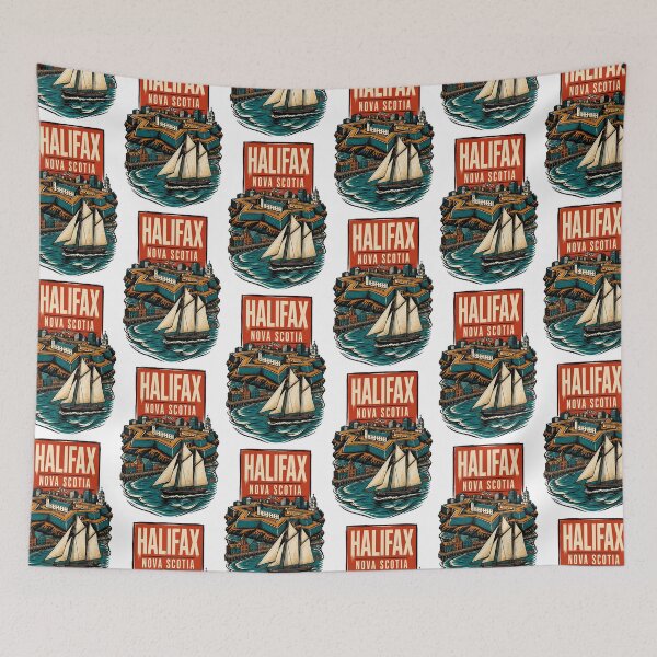 Item preview, Halifax Nova Scotia Canada Vintage Travel Tourism Souvenir designed and sold by TravelersGems.