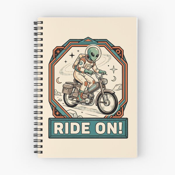 Item preview, Alien Astronaut Riding Vintage Moped Graphic designed and sold by DuckOddity.