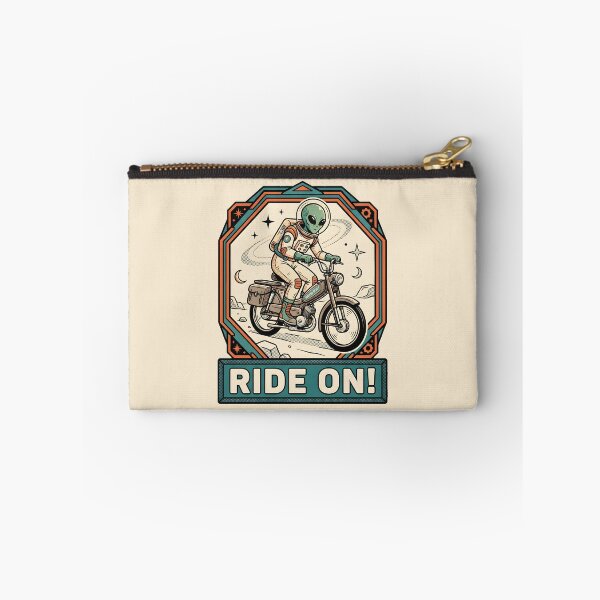 Item preview, Alien Astronaut Riding Vintage Moped Graphic designed and sold by DuckOddity.