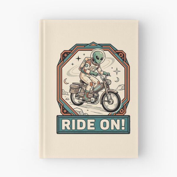 Item preview, Alien Astronaut Riding Vintage Moped Graphic designed and sold by DuckOddity.