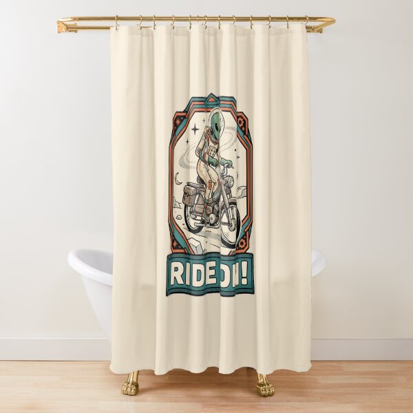 Item preview, Alien Astronaut Riding Vintage Moped Graphic designed and sold by DuckOddity.