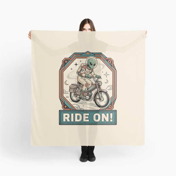 Item preview, Alien Astronaut Riding Vintage Moped Graphic designed and sold by DuckOddity.