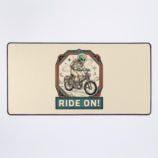 Item preview, Alien Astronaut Riding Vintage Moped Graphic designed and sold by DuckOddity.