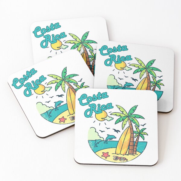 Item preview, Costa Rica Retro Surf Badge – Vintage Beach Palm Tree & Dolphin T-Shirt Design designed and sold by DonnaRaine.