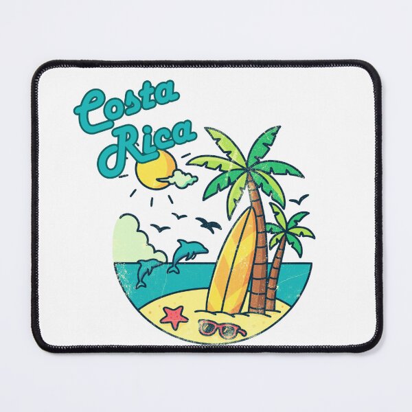 Item preview, Costa Rica Retro Surf Badge – Vintage Beach Palm Tree & Dolphin T-Shirt Design designed and sold by DonnaRaine.