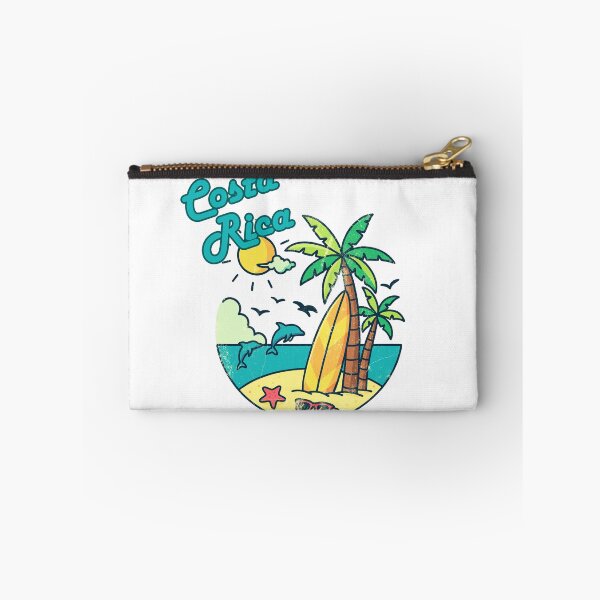 Item preview, Costa Rica Retro Surf Badge – Vintage Beach Palm Tree & Dolphin T-Shirt Design designed and sold by DonnaRaine.