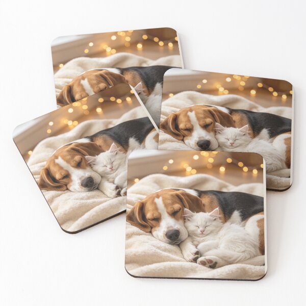Item preview, Sleeping Puppy and Kitten Cozy Best Friends designed and sold by BagFactoryUK.