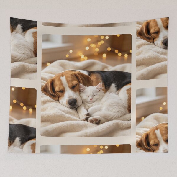 Item preview, Sleeping Puppy and Kitten Cozy Best Friends designed and sold by BagFactoryUK.