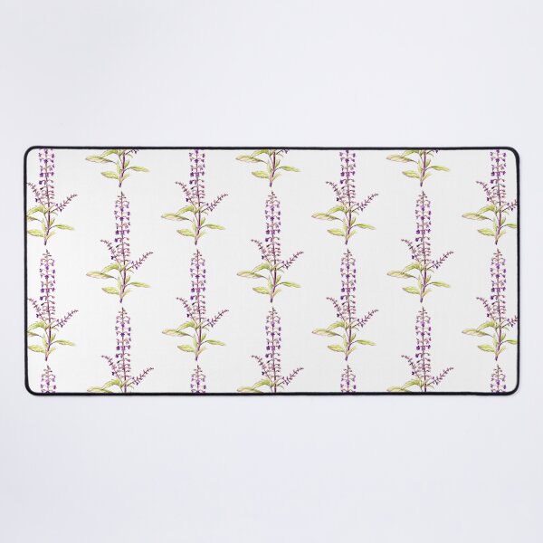 Item preview, Sacred Holy Basil (Tulsi) watercolor hand painted botanical art designed and sold by Sarah Trett.