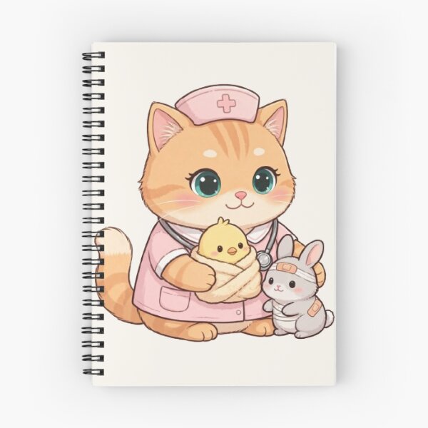 Item preview, Cute Nurse Kitten Caring Friends designed and sold by Moody Vibes Studio.