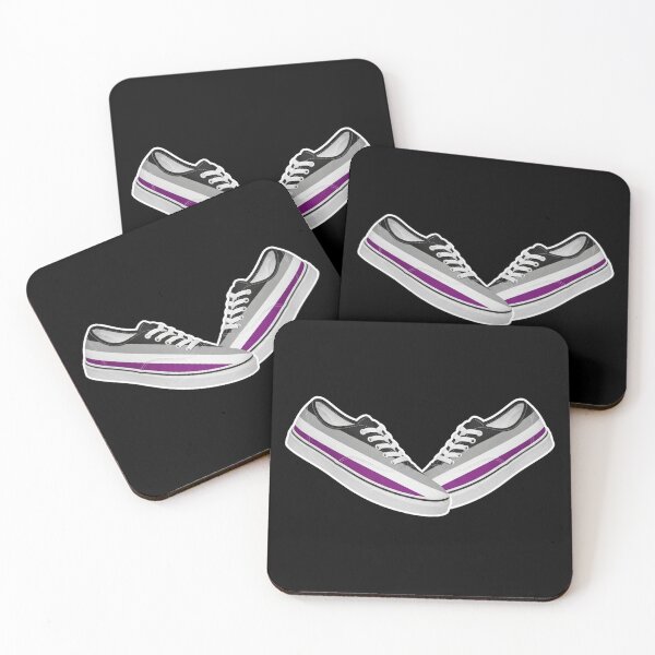 Item preview, Asexual Pride Flag Sneakers designed and sold by Owcomm.