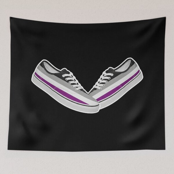 Item preview, Asexual Pride Flag Sneakers designed and sold by Owcomm.