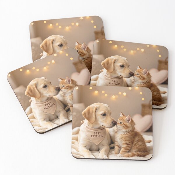 Item preview, Labrador Puppy and Kitten Best Friends designed and sold by BagFactoryUK.