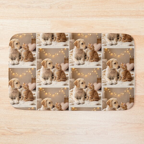 Item preview, Labrador Puppy and Kitten Best Friends designed and sold by BagFactoryUK.