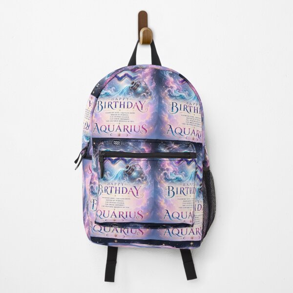 Item preview, Happy Birthday Aquarius Zodiac Sign | Celestial Astrology Birthday Gift designed and sold by Genesis-Ink.