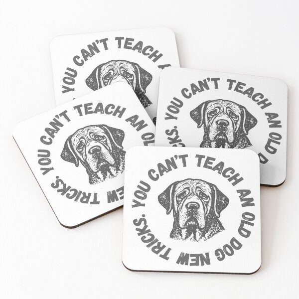 Item preview, You Can't Teach An Old Dog New Tricks Vintage Mastiff designed and sold by porjuleshop.