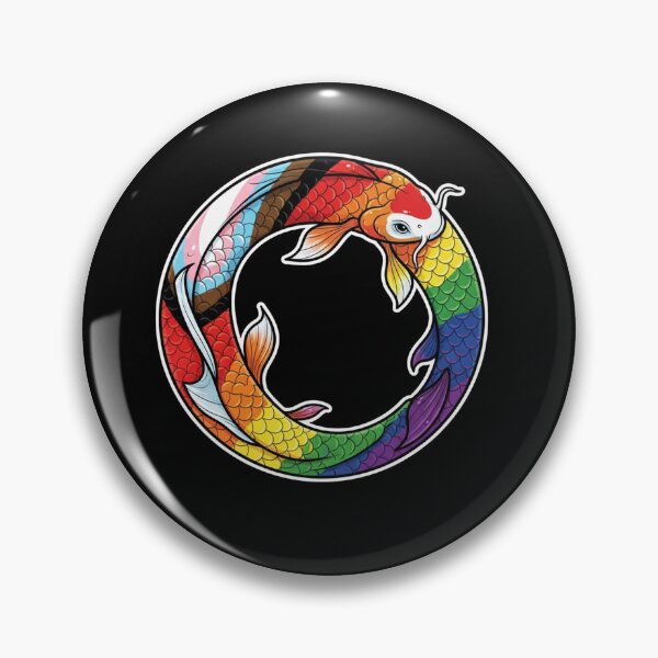 Item preview, Rainbow Koi Fish Pride Circle Illustration designed and sold by Owcomm.