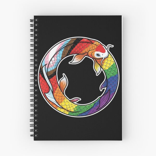 Item preview, Rainbow Koi Fish Pride Circle Illustration designed and sold by Owcomm.